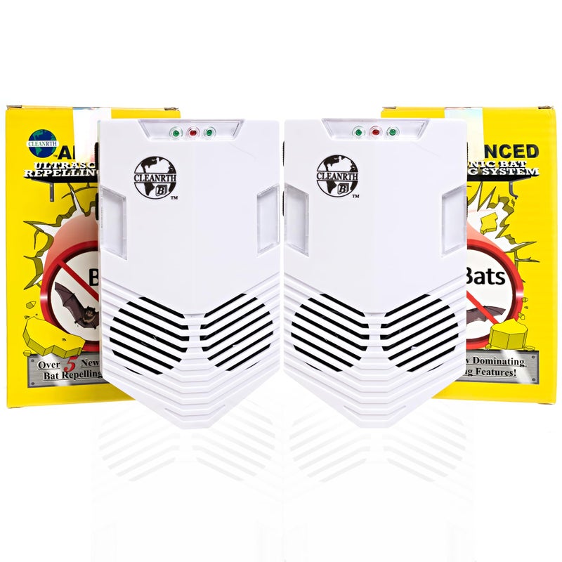 Bat Repellent for Attic Outdoors Indoors Cleanrth CB006 Advanced Ultrasonic Bat Repelling System 2Pack